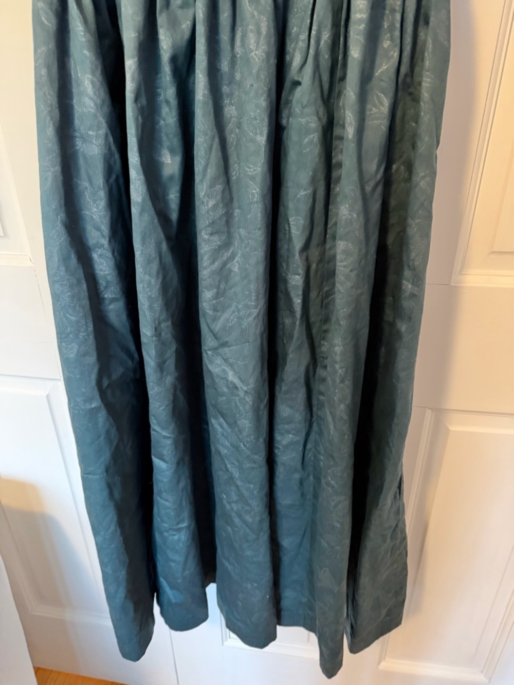 Vintage Laura Ashley Dress 10 Great Britain Green Puff Sleeve Cottagecore Midi - Picture 7 of 7